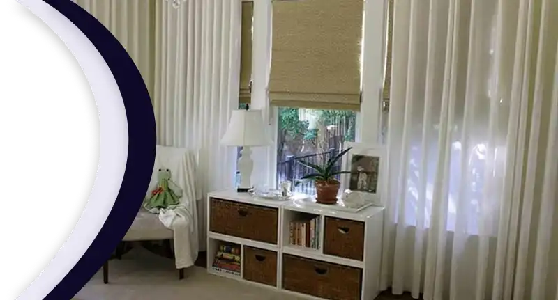 Living room ceiling curtains