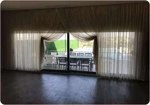 Villa sheer curtains for sliding doors