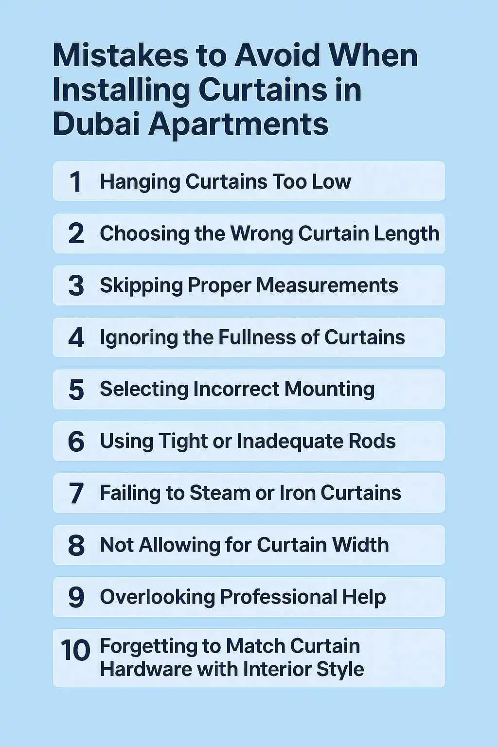 avoid mistake to install curtains