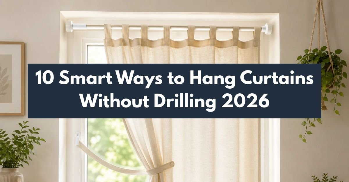 10 Smart Ways to Hang Curtains Without Drilling 2026