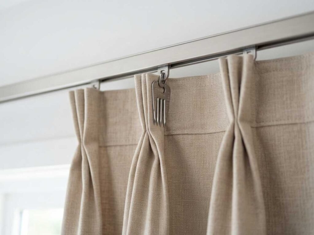 Pleater Hooks by Curtain Installation Dubai
