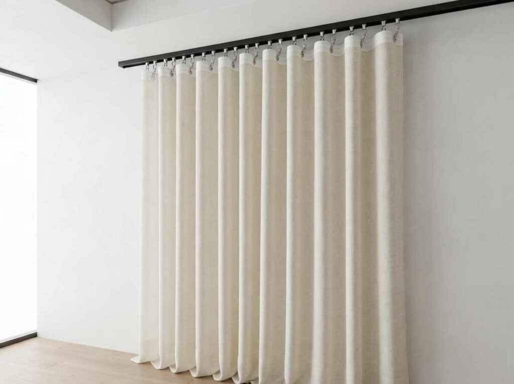 Ripple Fold Hooks by curtain installation Dubai