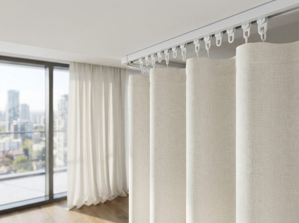 Wave Curtain Hooks by curtain installation dubai